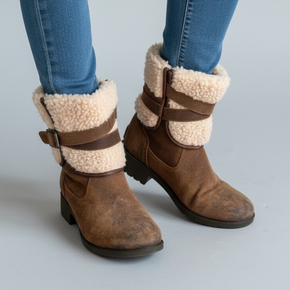 UGG Women’s Blayre Boot Shearling-Lined Leather Boots